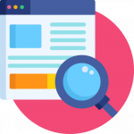 Référencement Loupe sur une page internet symbolisant la visibilité grâce au référencement